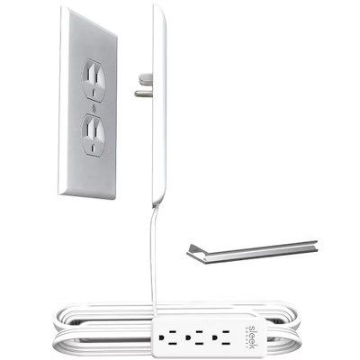 Sleek Socket No Shock Child Protector, Outlet & Plug Concealer with Protective Cord Clips, 8-Foot Flat Extension Cord with Multiple Outlets | Target