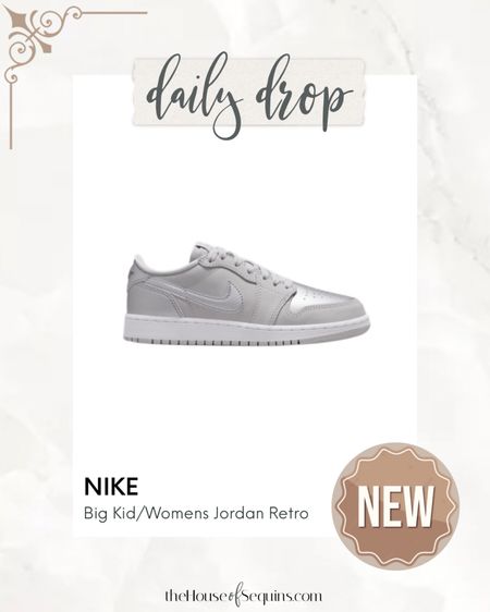NEW! Silver Jordan 1 Retro metallic sneakers