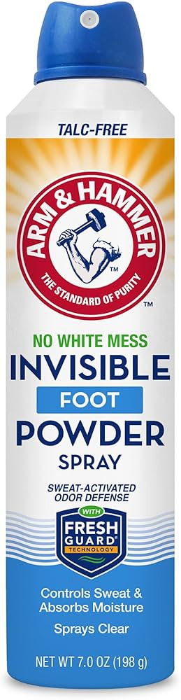Arm & Hammer Invisible Foot Powder Spray, Clear Talc-Free Foot Odor & Sweat Control, Foot Spray O... | Amazon (US)
