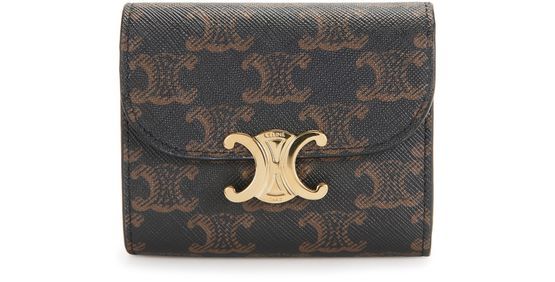 Small Triomphe Wallet in Triomphe Canvas - CELINE | 24S US