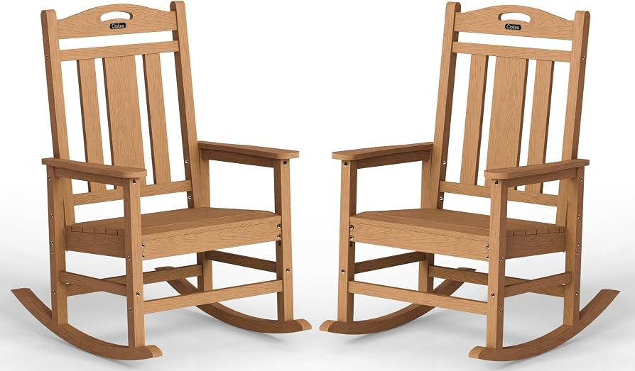 Ciokea Oversized Outdoor Rocking Chairs Set of 2, 380lbs Heavy-Duty Large Patio Rocker, High Back... | Amazon (US)