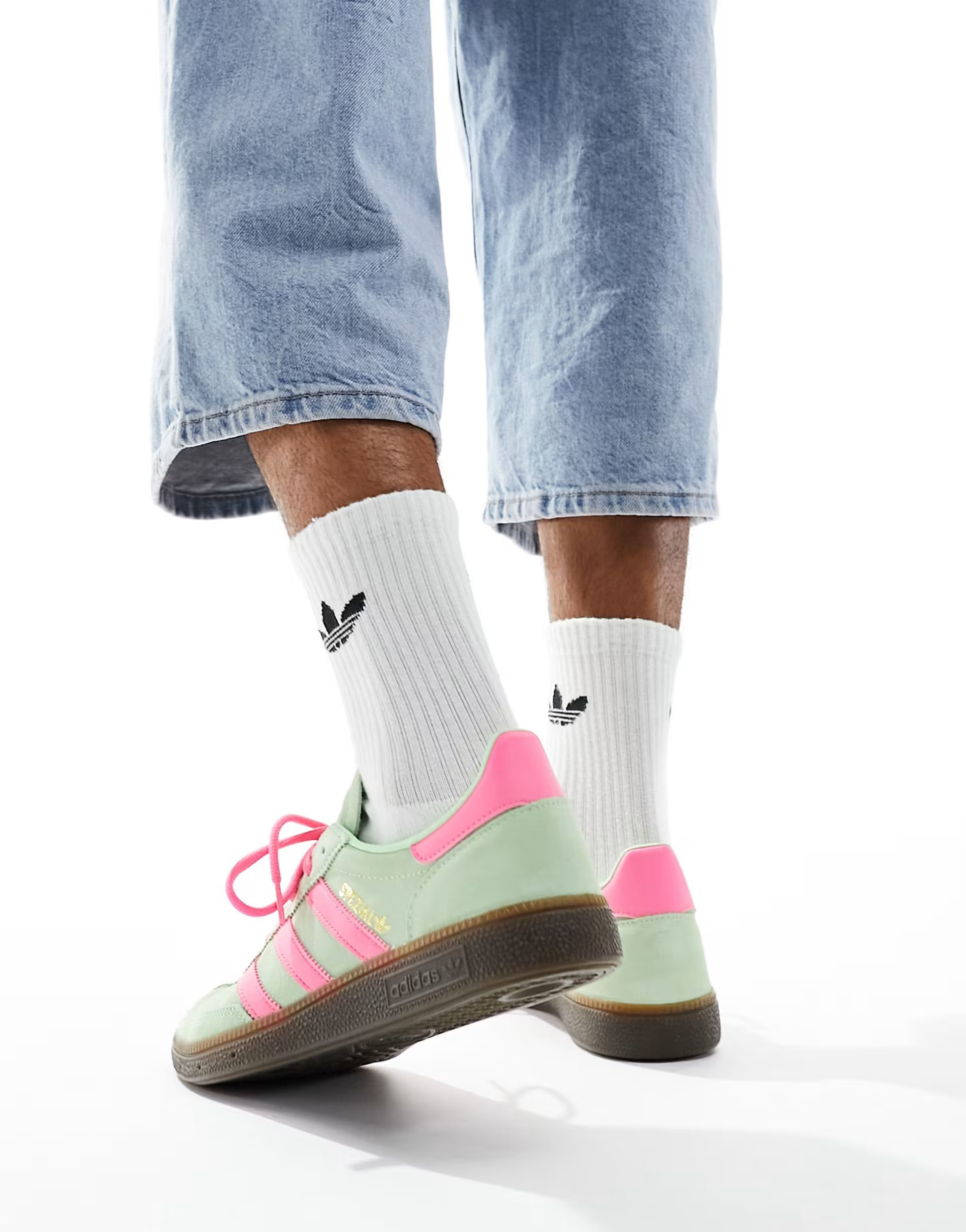 adidas Originals Handball Spezial trainers in green and pink | ASOS (Global)