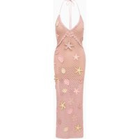 Macie Beaded Crochet Maxi Dress | Size: XXS | Color: Lavender Orchid | Curio
