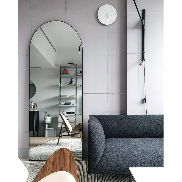 TinyTimes 65''x22'' Arched Full Length Mirror, Floor Mirror with Stand, Full Body Mirror, Wall Mi... | Walmart (US)