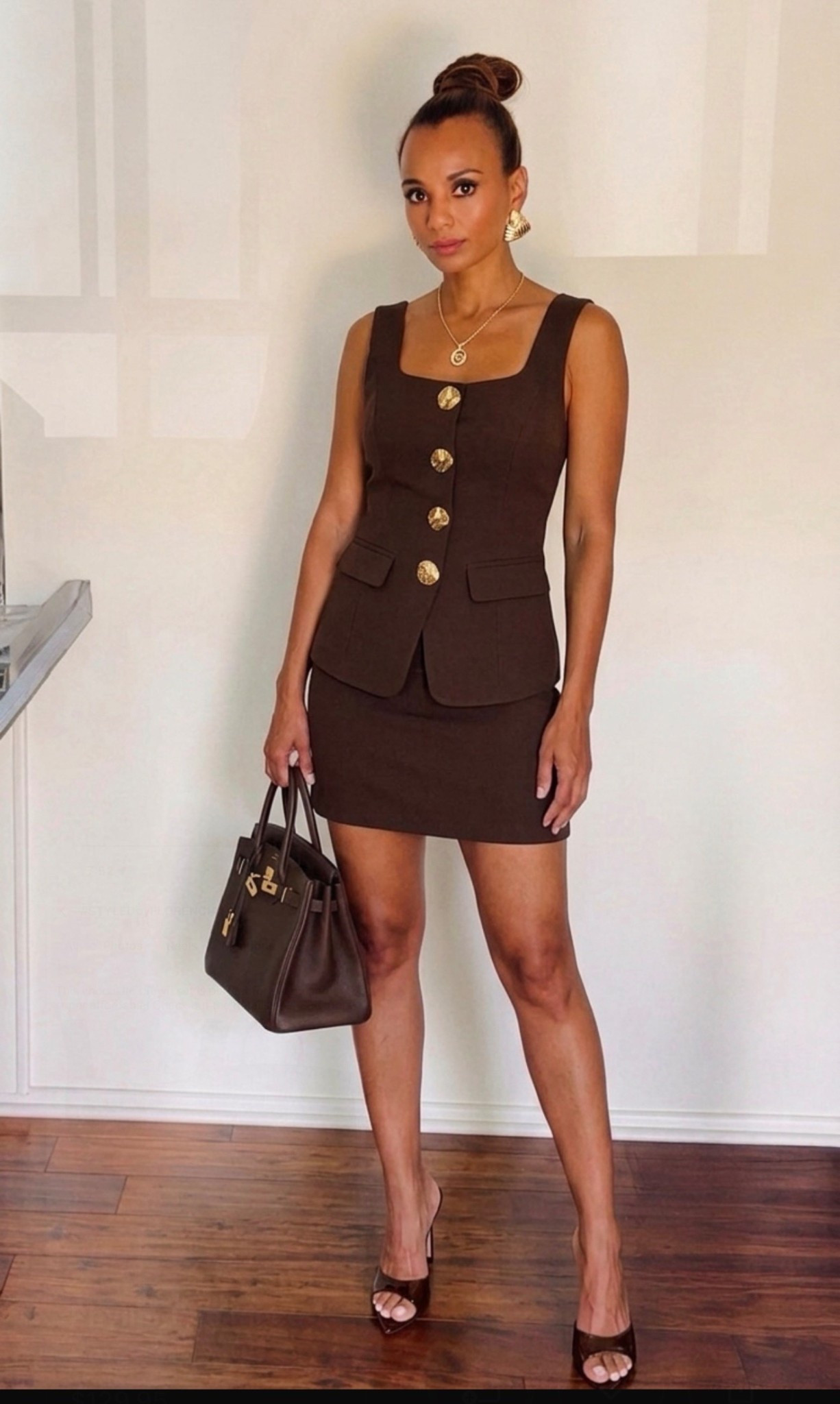 Chic chocolate tones for spring 🤎✨
This tailored set is giving effortless luxury with statement gold buttons and the perfect structured fit. Paired with gold accessories, a classic bag, and sleek heels for a polished, elevated look that transitions from day to night.

#SpringStyle #NeutralStyle #ChocolateBrown #ChicOutfits #LTKStyle #AffordableLuxury #ClassyLooks #StyleInspo #MinimalChic #OutfitGoals

#LTKootd #LTKgrwm #LTKMothersDay