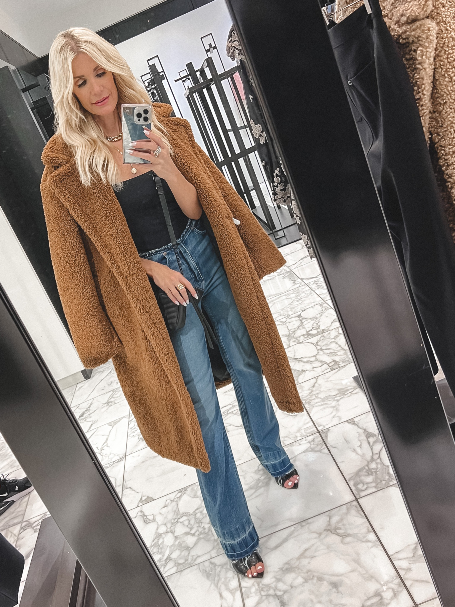 Loving this luxe teddy coat part of the NSALE! Wearing an  XS. 

#LTKstyletip #LTKxNSale #LTKsalealert