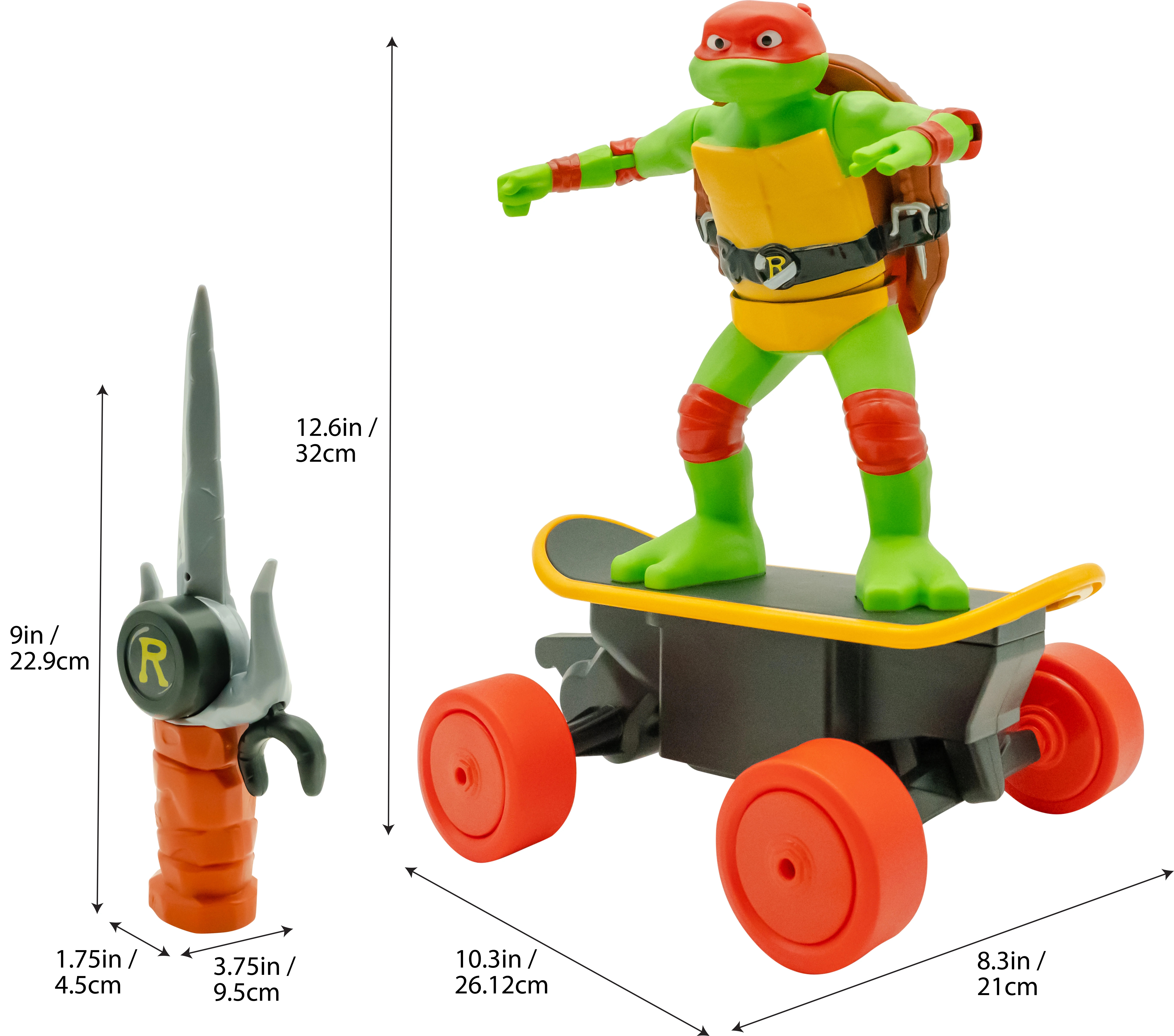 Teenage Mutant Ninja Turtles Raphael Cowabunga Skate 12.6" RC - Movie | Walmart (US)