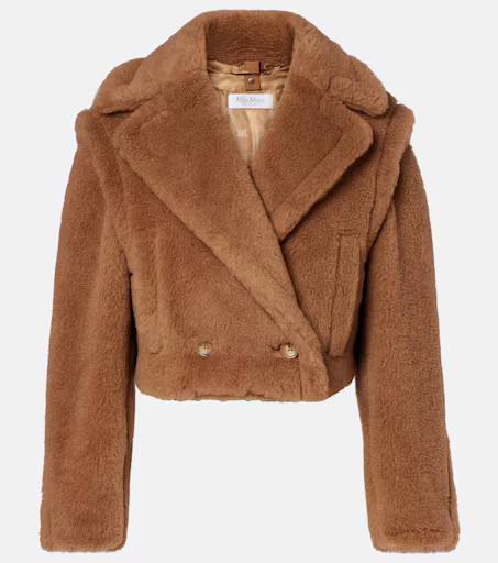 Santos cropped camel hair and silk jacket | Mytheresa (US/CA)