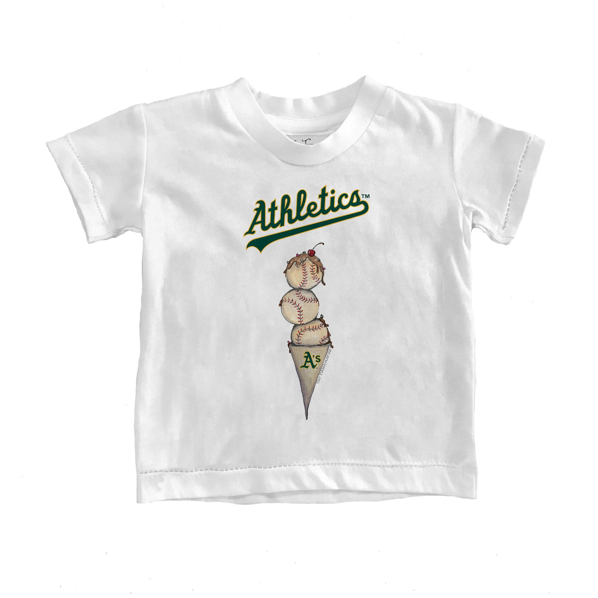 Athletics Tiny Turnip Toddler Triple Scoop T-Shirt - White | Fanatics