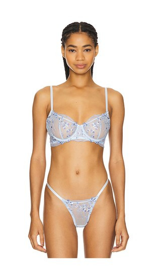 KAT THE LABEL Sofia Underwire Bra in Baby Blue. - size XS | Revolve Clothing (Global)