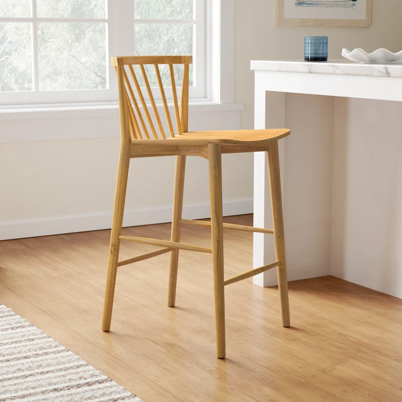 Tybee 25'' Solid Wood Counter Stool | Wayfair North America
