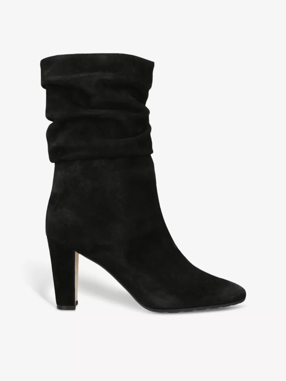 Calasso ruched suede heeled ankle boots | Selfridges