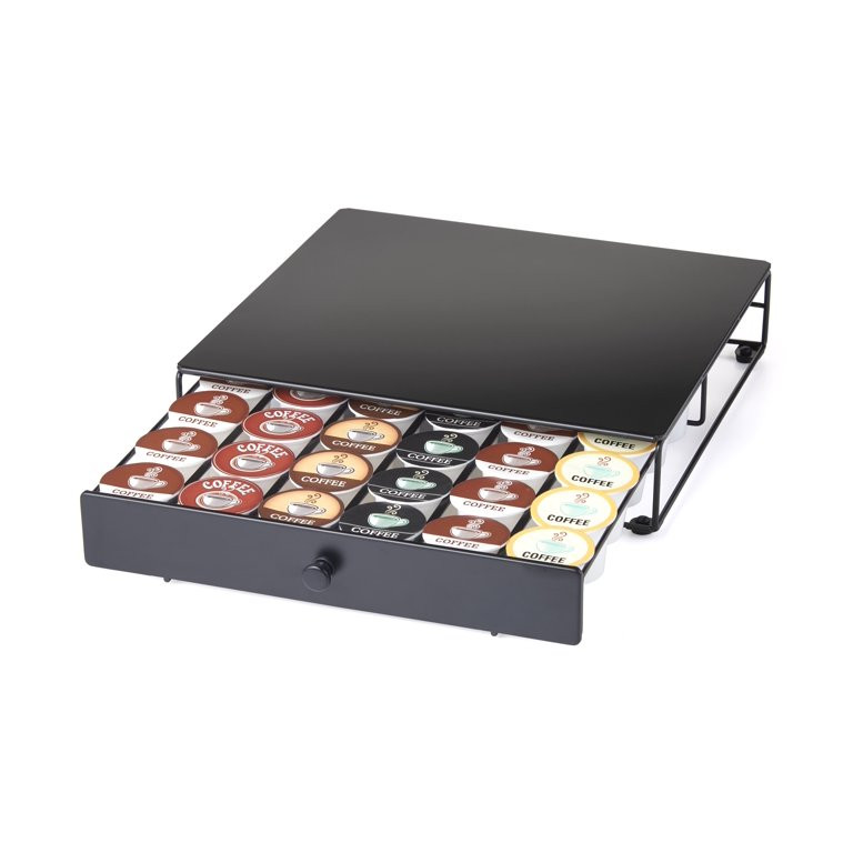 Nifty Solutions Non-Rolling Coffee Pod Drawer – Compatible with K-Cups, 36 Pod Capacity, Black | Walmart (US)