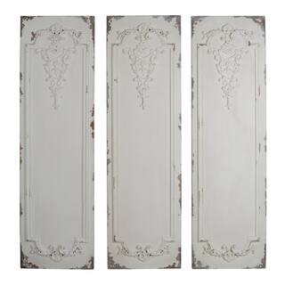 Alcott Antique White Wall Panels (Set of 3) | The Home Depot