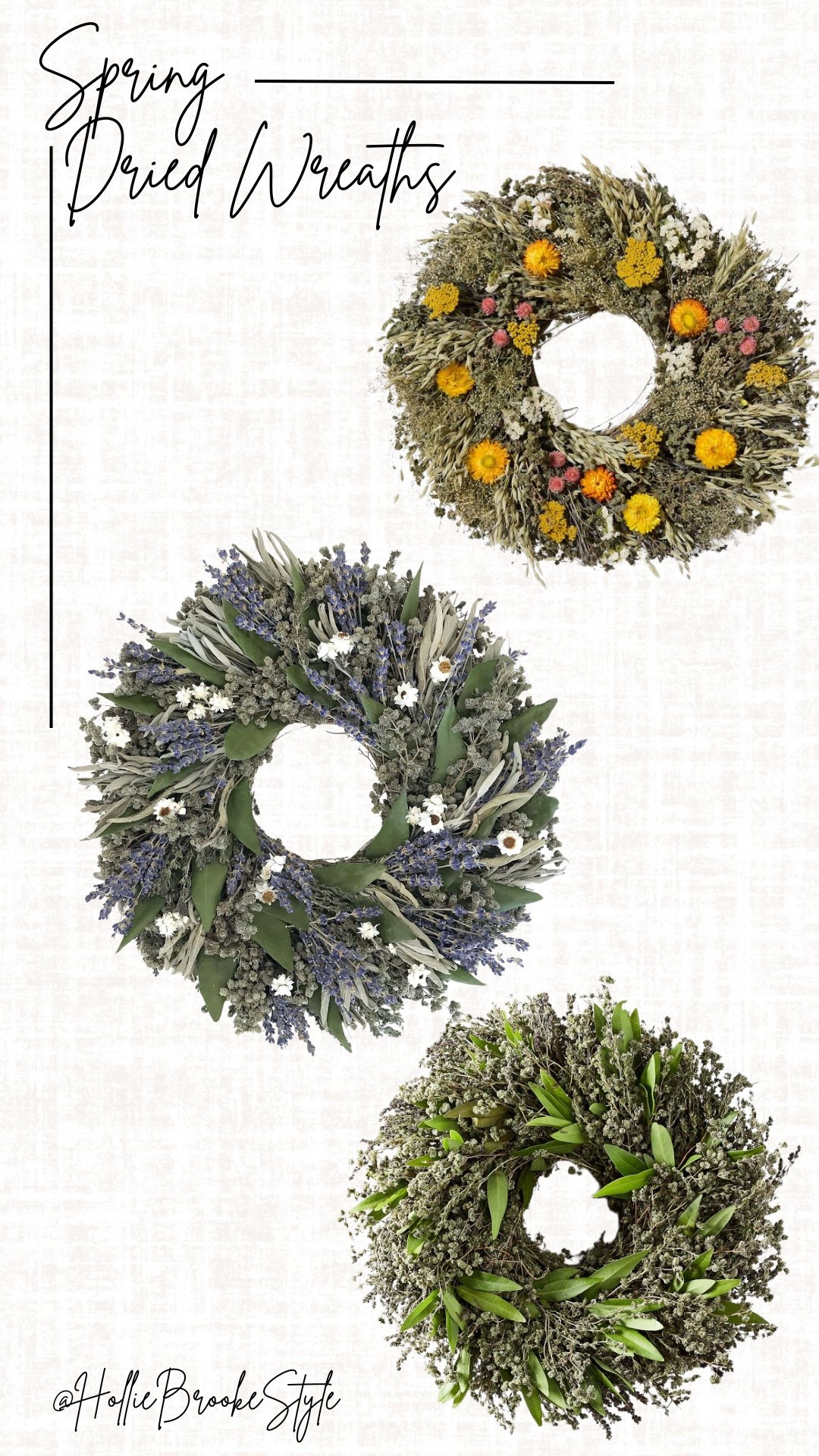 Dryer floral wreaths 

Spring home
Spring decor
Floral wreaths
Dried florals
Spring styling
Spring porch 

#LTKSeasonal #LTKStyleTip #LTKHome