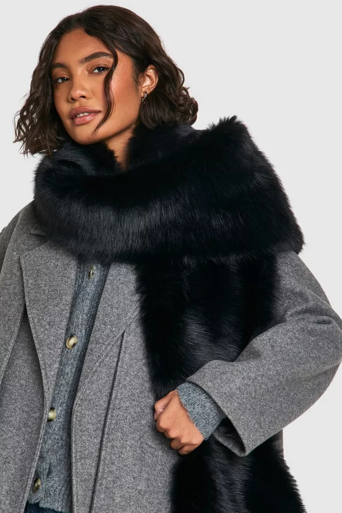 Faux Fur Oversized Scarf | boohoo (US & Canada)