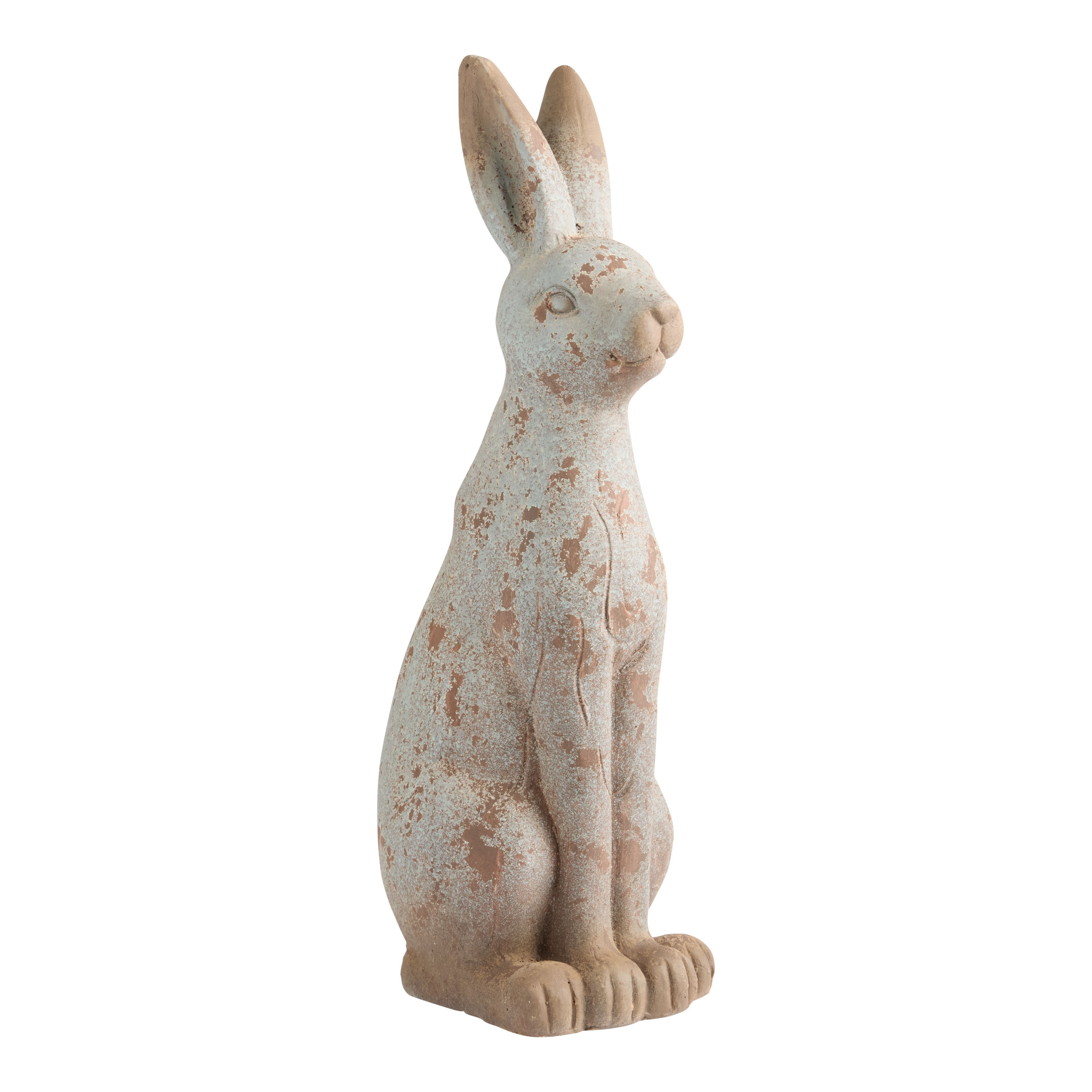 Antique Gray Sitting Rabbit Outdoor Decor | World Market