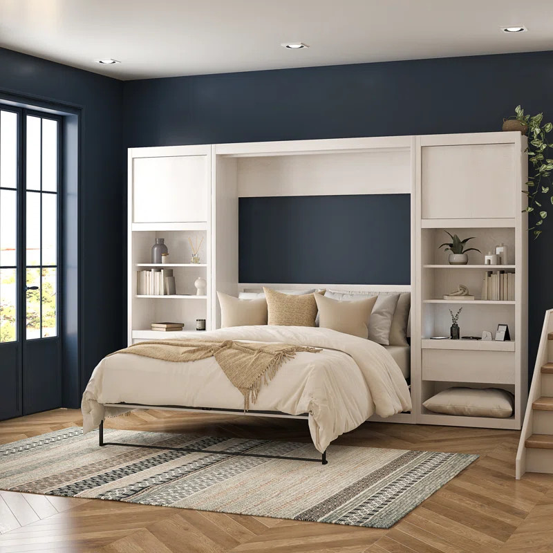 Wexford Murphy Bed with Side Cabinet Storage | Wayfair North America