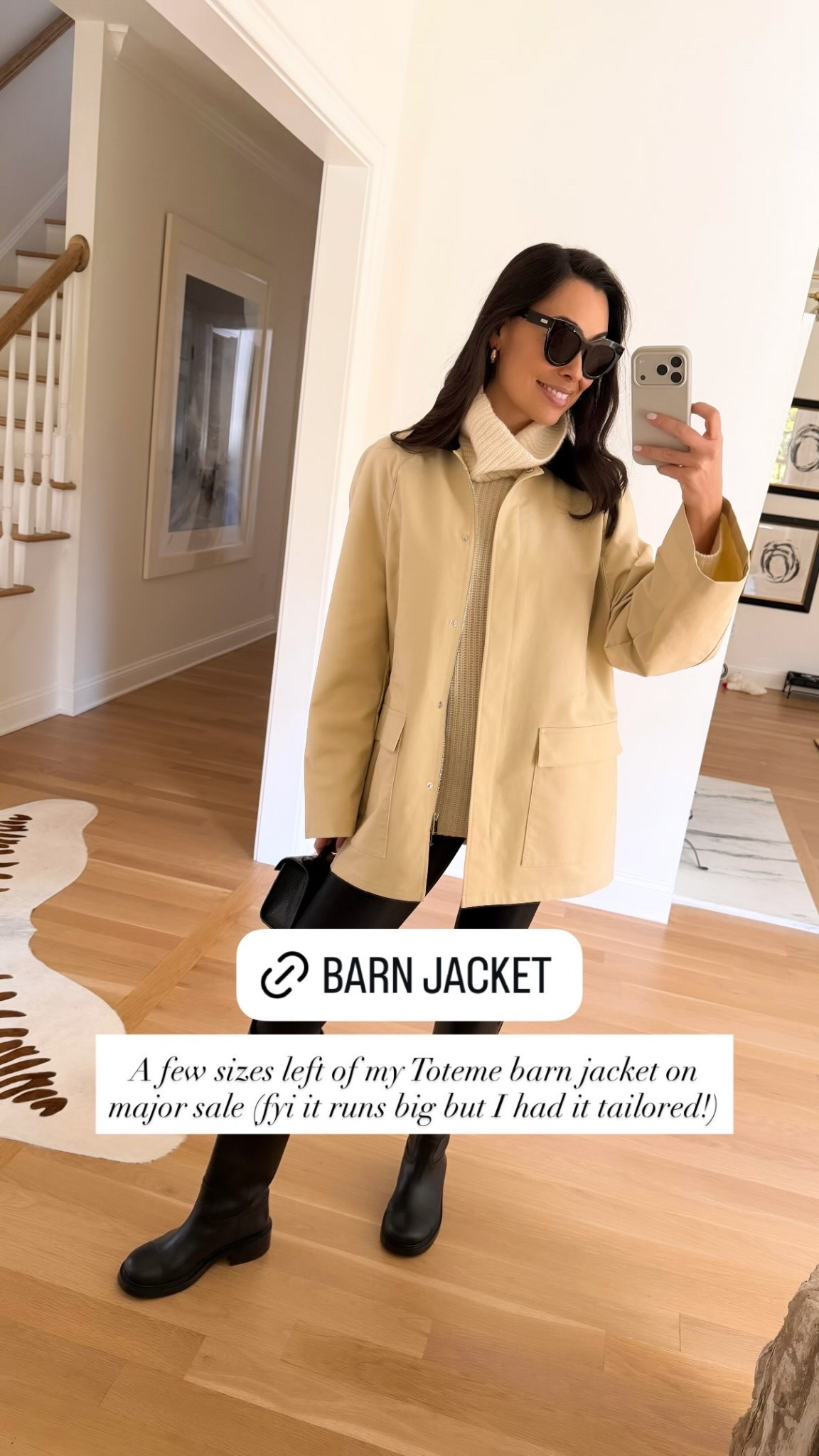 A few sizes left of my Toteme barn jacket on major sale (fyi it runs big but I had it tailored!)