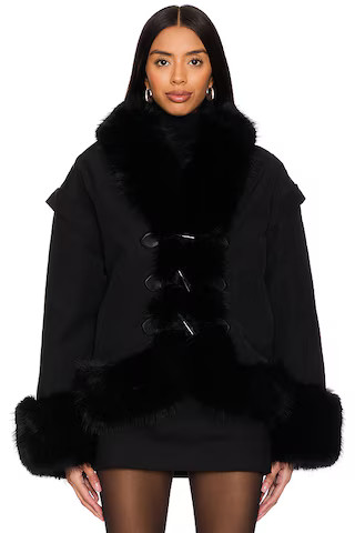 OW Collection Kyoto Faux Fur Bomber Jacket in Black from Revolve.com | Revolve Clothing (Global)