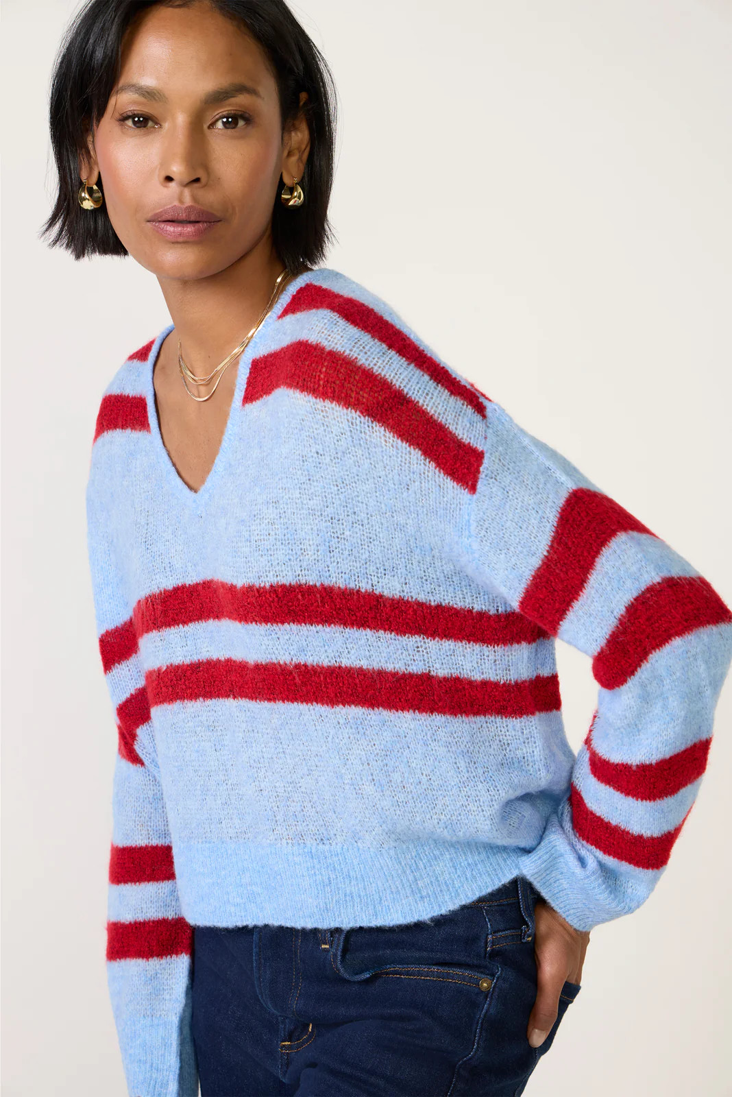Lucca Stripe Sweater | Evereve