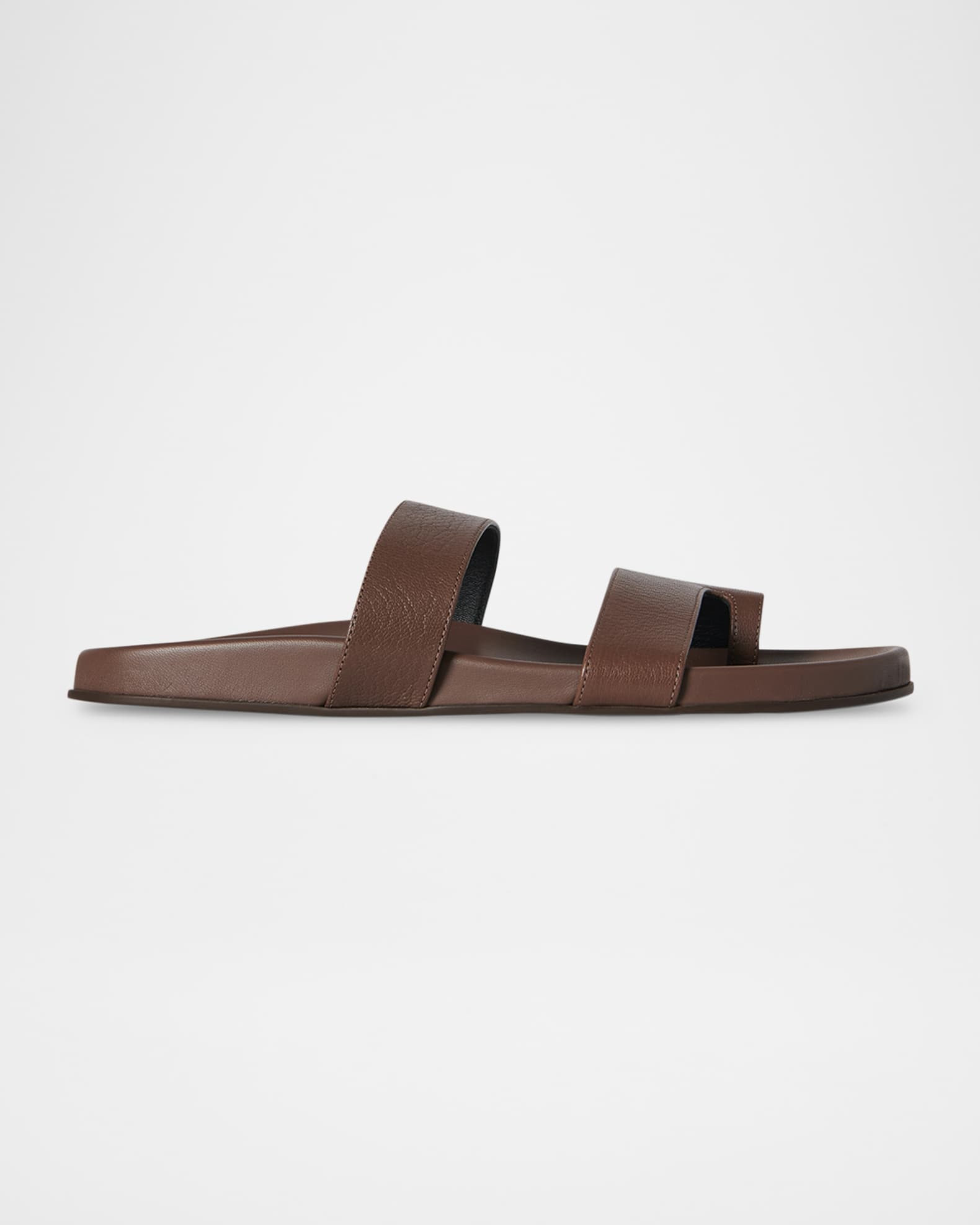 Hugh Leather Toe-Ring Slide Sandals | Neiman Marcus