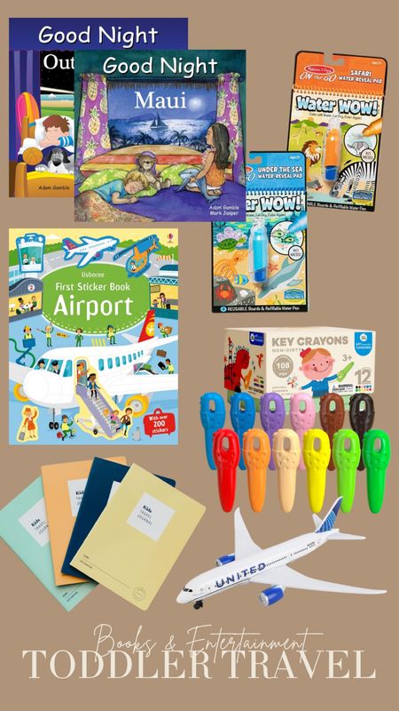 Toddler Plane Entertainment 

The Goodnight book series covers several destinations and is a great way to get kids excited and invested in the trip. The airport sticker book is like an active game of eye spy for each stage of the airport. The travel journal is great for older kids who are ready to record the highs/lows of the trip from their perspective.

Flying with kids | Airplane Packing Entertainment | Packing with Kids | Amazon | Travel Books for kids 

#LTKBaby #LTKTravel #LTKFamily