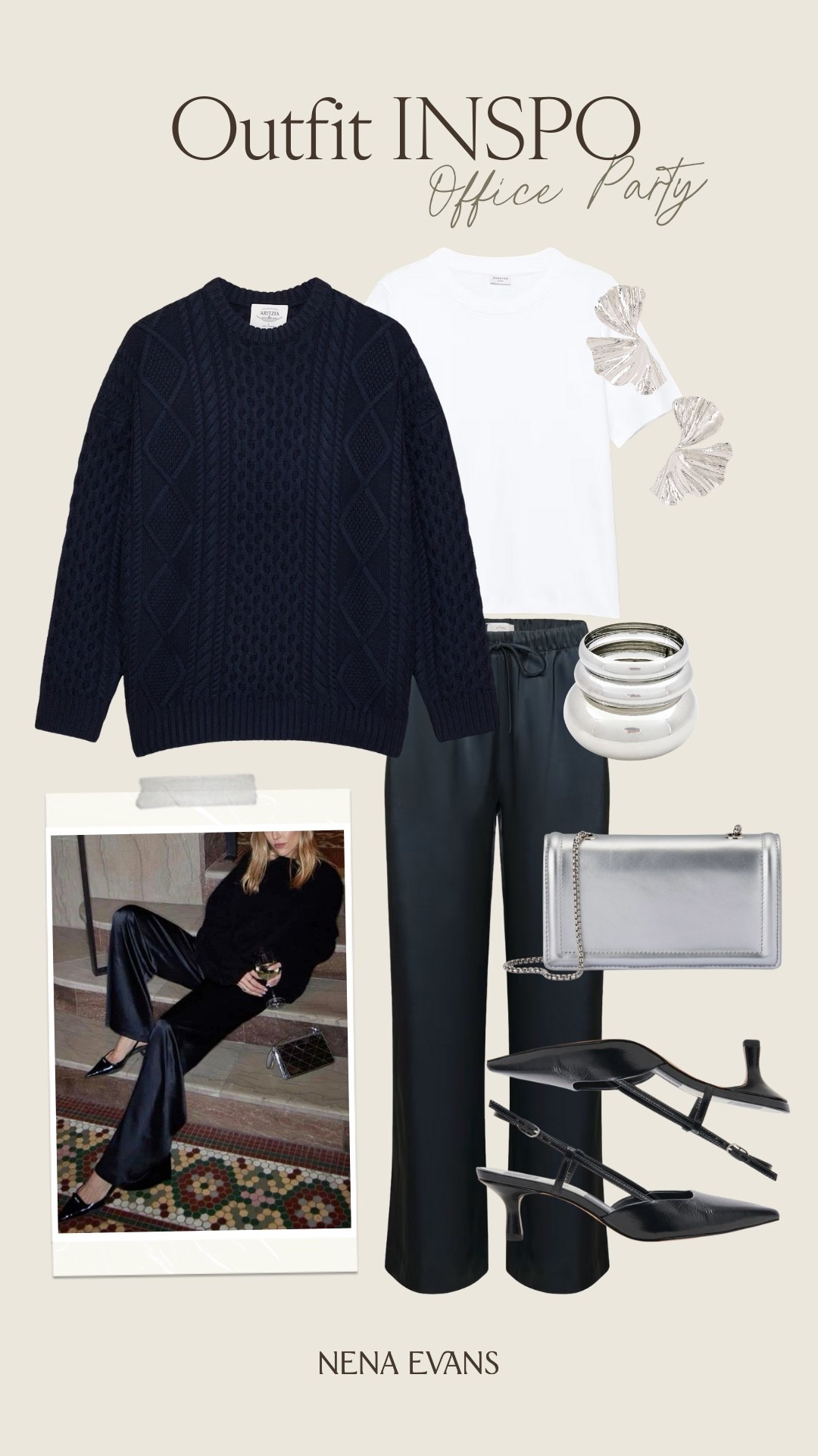 Holiday Outfit Inspo: Office Party ✨ Holiday outfit Winter outfit Winter fashion Satin pants Date night outfit Monochromatic outfit

#LTKHoliday #LTKFindsUnder100 #LTKSeasonal