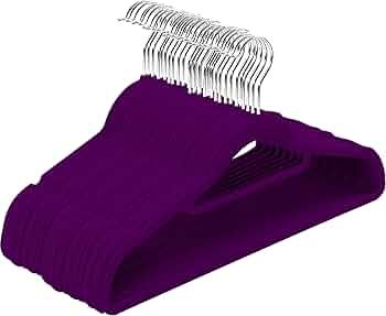 Utopia Home 50 Velvet Coat Hangers - Heavy Duty Velvet Clothes Hangers with a Tie Bar - Premium N... | Amazon (UK)