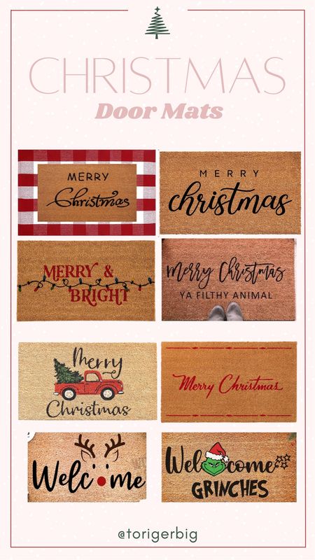 So many cute Christmas doormats! Be sure to check them out. #Christmas #Porch #Door #Tea #Amazon, #Target.

#LTKHoliday #LTKfindsunder50 #LTKSeasonal