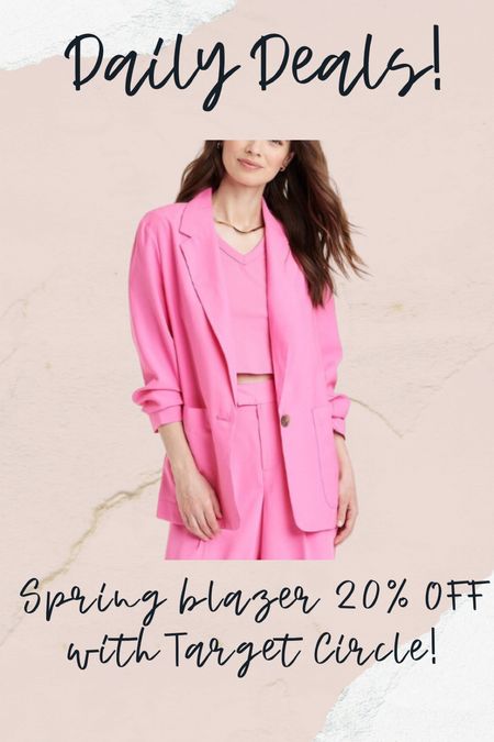 Pink blazer, oversize blazer, target style 

#LTKworkwear #LTKunder50 #LTKsalealert