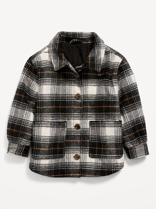 Soft-Brushed Plaid Shacket for Toddler Girls | Old Navy (US)