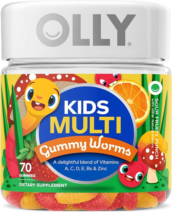OLLY Kids Multivitamin Gummy Worms, Overall Health and Immune Support, Vitamins and Minerals A, C... | Amazon (US)