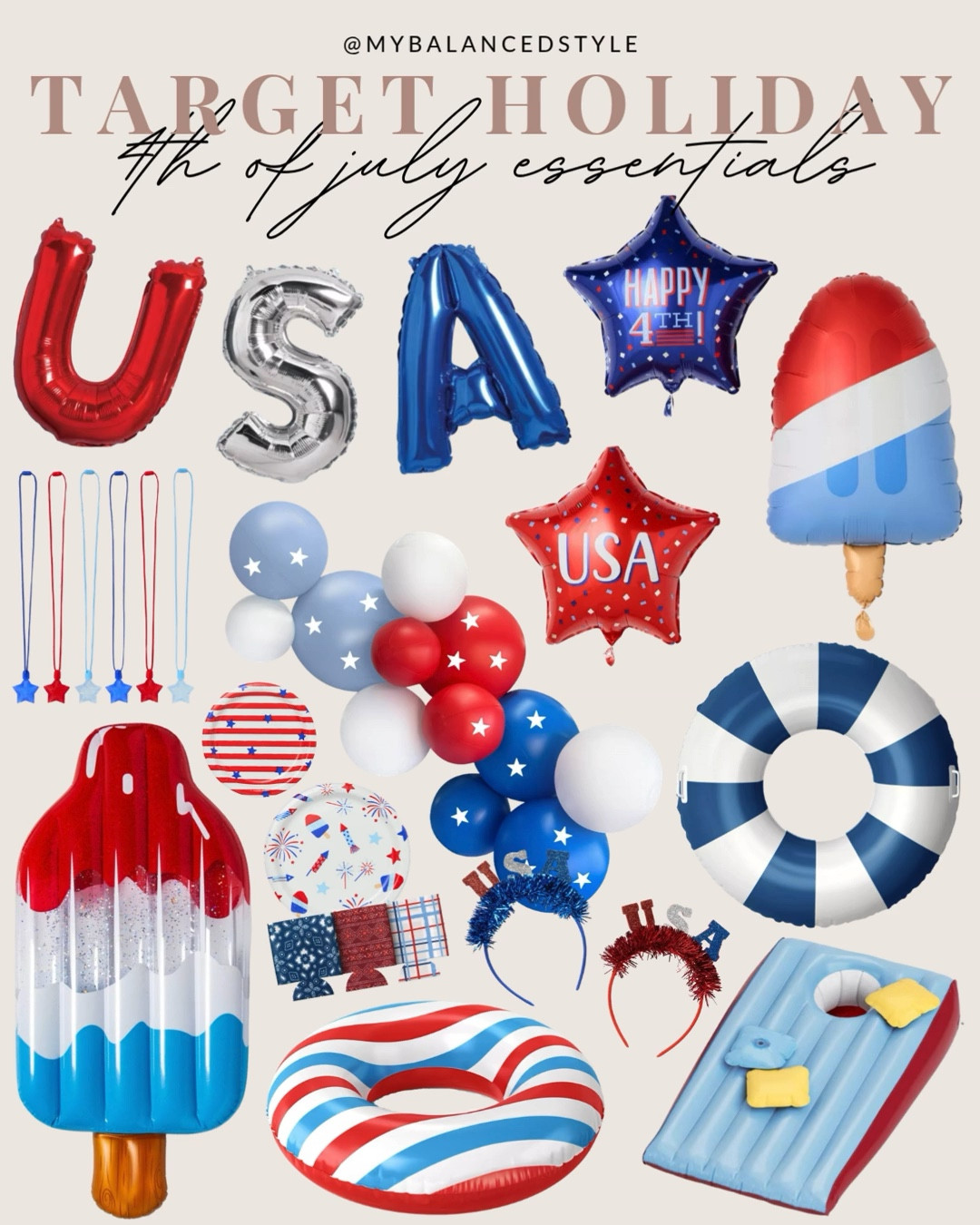 Target 4th of July pool party essentials

Patriotic pool floats
Red white blue decor
Inflatable drink holders
Outdoor serving trays
Waterproof Bluetooth speakers
Patriotic paper goods
Poolside coolers
Backyard party games
String lights for patio

#LTKSeasonal #LTKSaleAlert #LTKSwim