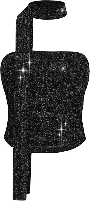 Women's Leopard Print Tube Top Cheetah Print Top Ruched Strapless Mesh Halter Tops for Women Goin... | Amazon (US)