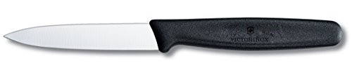 Victorinox 3.25 Inch Paring Knife with Straight Edge, Spear Point, Large Handle, Black | Amazon (US)