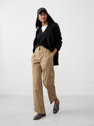 Relaxed Pleated Chino | Banana Republic Factory