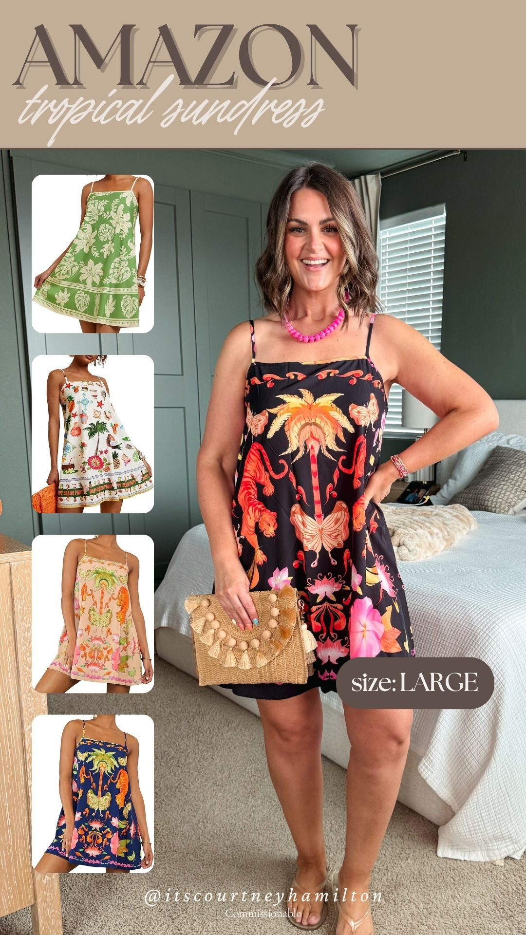 Amazon Tropical Sundress! I am wearing a large!

midsize fashion, vacation outfit, watchnow, finds under 100, mini dress, new arrivals, courtney hamilton 

 #LTKootd #LTKSeasonal #LTKMidsize