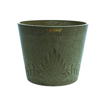 Greenship 15-in W x 12.2-in H Olive Resin Indoor/Outdoor Planter | Lowe's