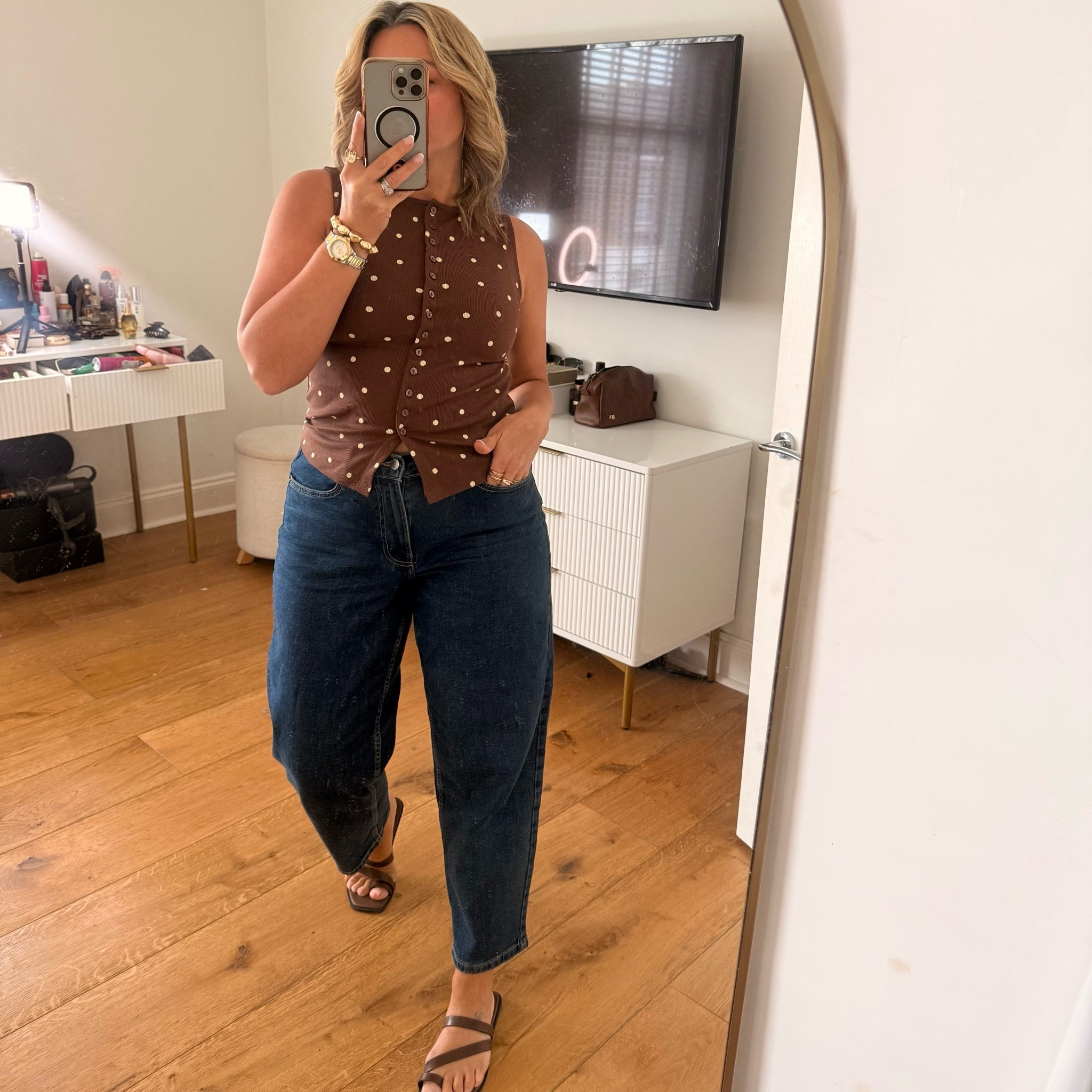 Simple ootd 

Jeans polka dot top

#LTKspring #LTKsummer #LTKmidsize