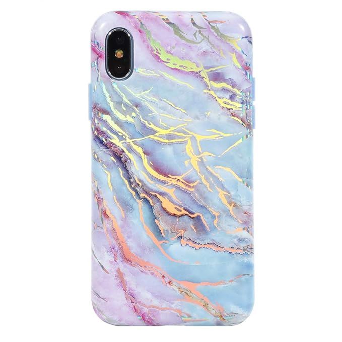 Velvet Caviar Holographic Pink Blue Marble iPhone Xs Case/iPhone X Case - Premium Protective Cove... | Amazon (US)