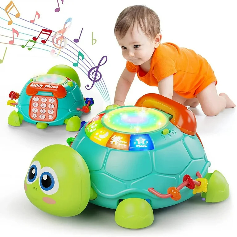 Baby Toys for 6 12 Months, Light & Sound Musical Turtle Crawling Toys for 1 Year Old Boys Girls, ... | Walmart (US)