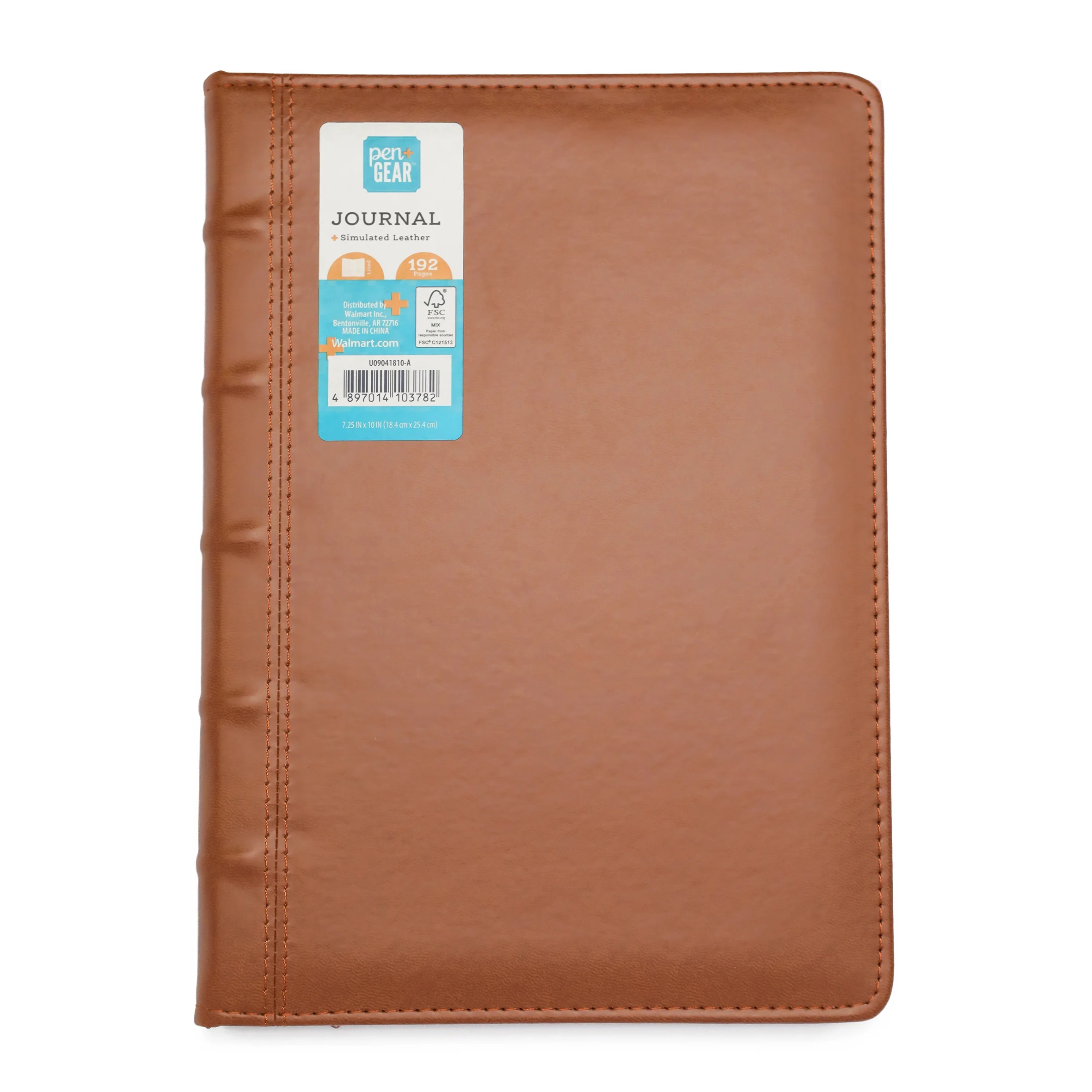 Pen + Gear Leatherette Cover Journal, 192 Line Paper Pages, Brown Color, Ribbon Marker | Walmart (US)