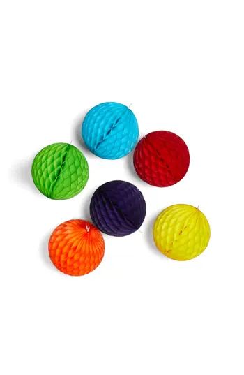 Moma Design Store Set Of 6 Honeycomb Paper Ball Ornaments, Size One Size - None | Nordstrom