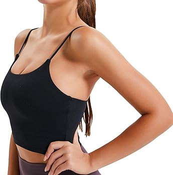 Lemedy Women Padded Sports Bra Fitness Workout Running Shirts Yoga Tank Top | Amazon (US)
