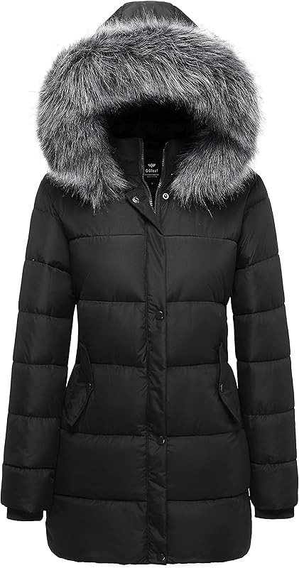 GGleaf Women's Winter Hooded Coat Thicken Puffer Parka Snow Jacket with Removable Fur and Hood | Amazon (US)