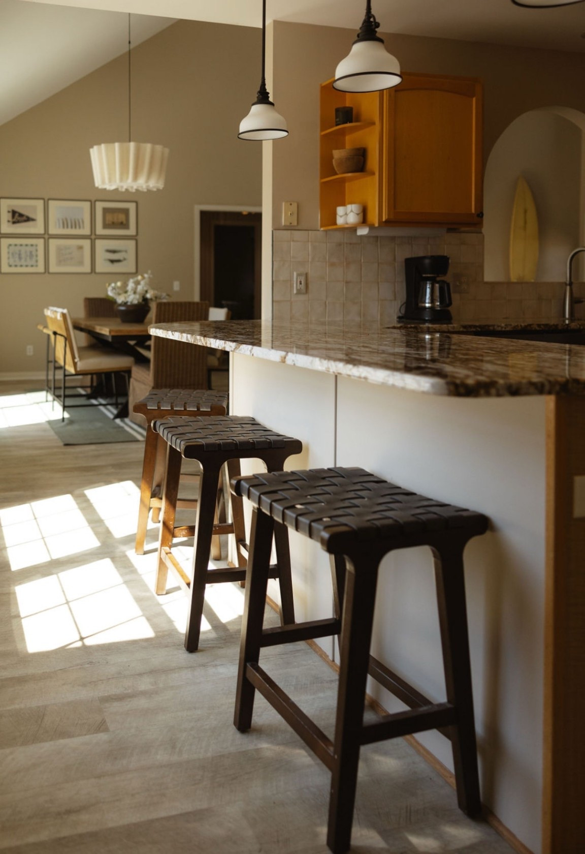 Barstools, leather barstools, woven seating 

#LTKHome