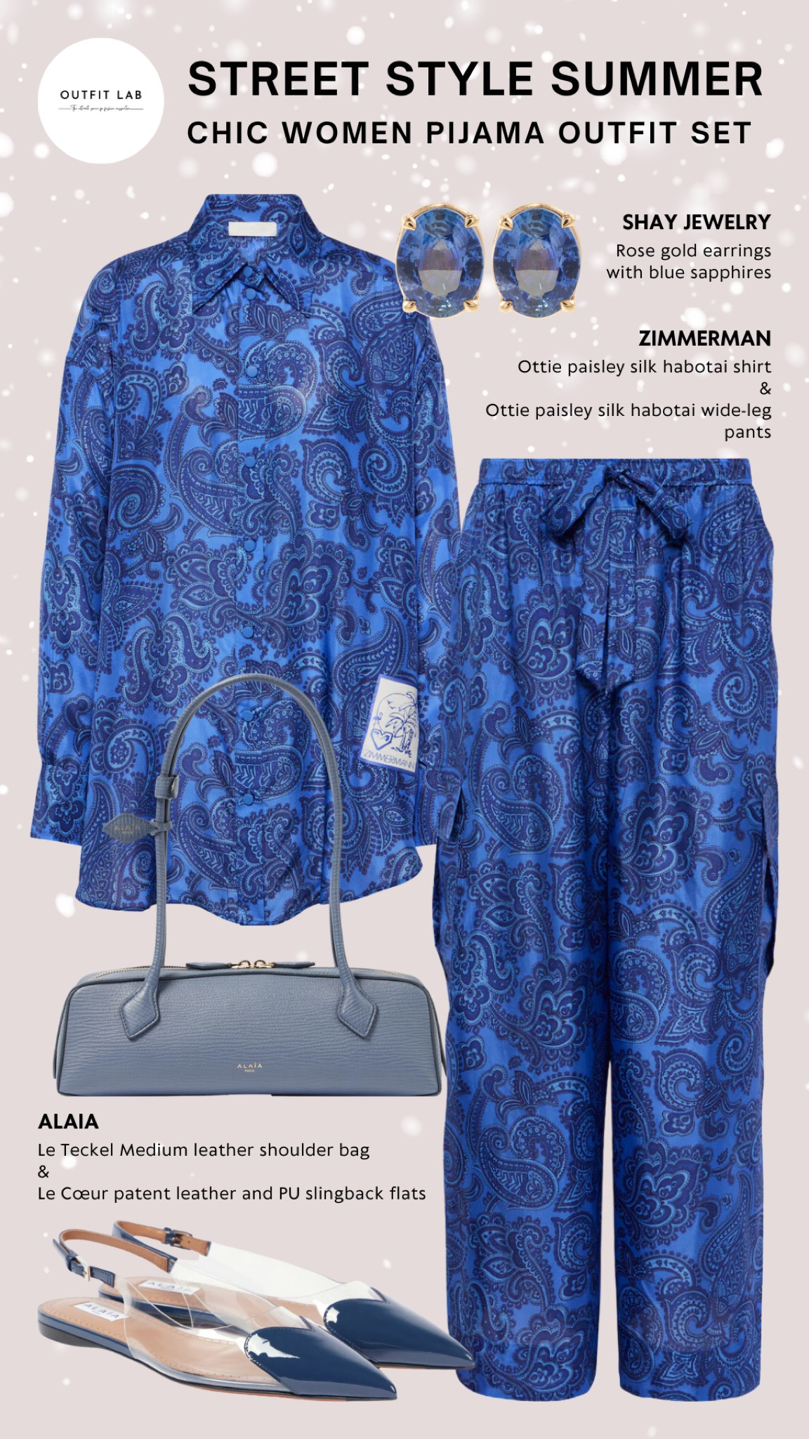 Street Style Summer: Chic Pijama Outfit Set – Shop Now!

Embrace the relaxed vibe of street style with this chic pajama outfit for summer. Featuring a stylish Zimmerman shirt and pants set for ultimate comfort and fashion. Pair it with elegant Alaia flats and a matching Alaia bag for a polished look. Complete the ensemble with dazzling Shay earrings. Perfect for a laid-back yet trendy summer day, this outfit ensures you stay effortlessly stylish. Shop now to elevate your summer wardrobe with this unique street style look!

#LTKMidsize #LTKStyleTip #LTKSeasonal