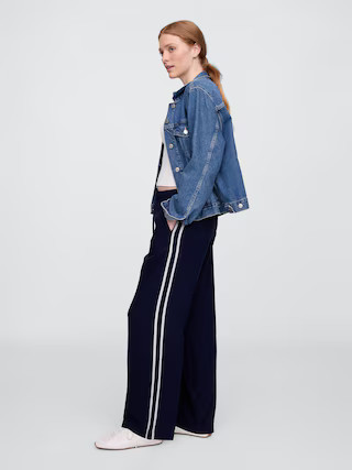 Mid Rise Linen-Blend Wide-Leg Pants | Gap Factory