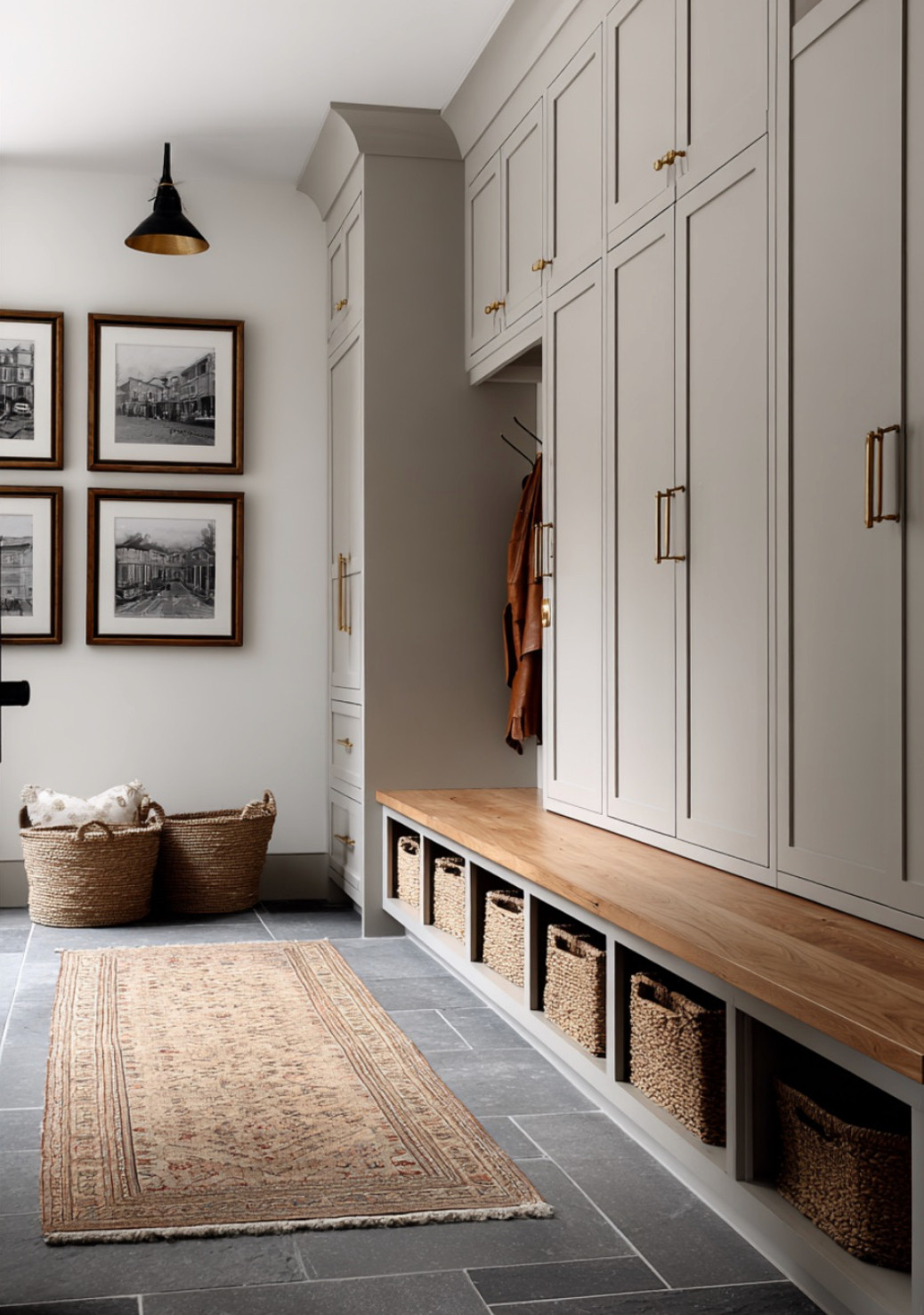 Your dream mudroom, but make it functional and beautiful 👏 From the built-in cabinetry to the cozy runner and woven baskets—every detail just works. Want the look? I’ve linked similar rugs, baskets, and cabinet hardware to help you recreate it!

#mudroomgoals #entrywayinspo #organizationideas #neutralhome #builtins #ltkhome #homeorganization #interiorinspo 

 #LTKHome